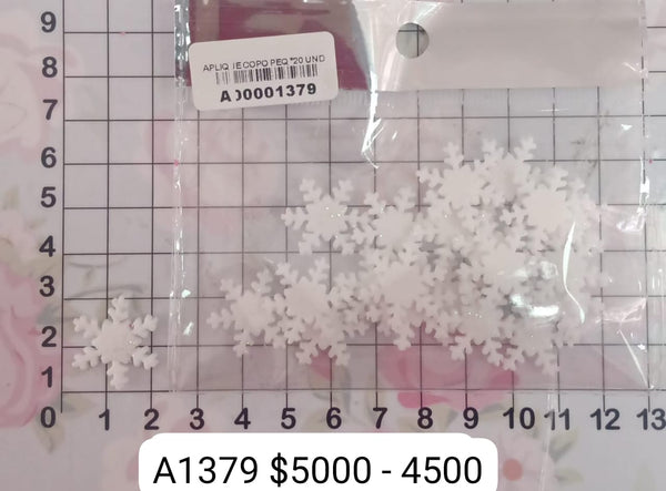 REF: A00001379 APLIQUE COPO DE NIEVE PEQUEÑO * 20 UNDS