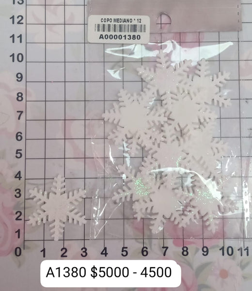 REF: A00001380 APLIQUE COPO DE NIEVE MEDIANO * 12