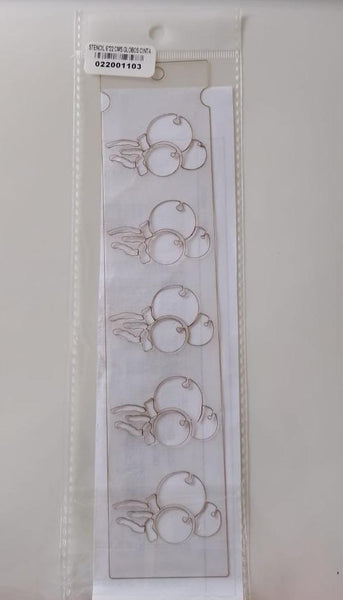 REF: 022001103 STENCIL 6.5*22 CMS REF # 103 GLOBOS CINTAS