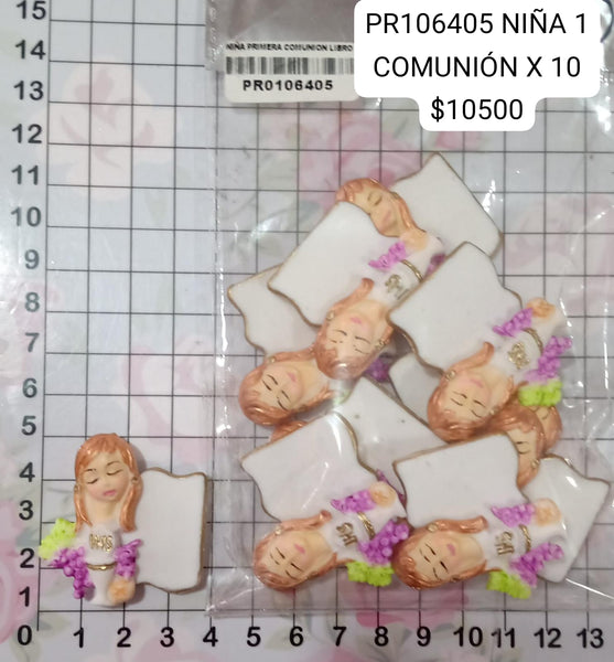 REF: PR0106405 PREND. NIÑA 1A COMUNION LIBRO * 10 UNDS.  *SMM*