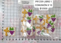 REF: PR0001259 PRENDEDOR LIBRO PRIMERA COMUNION * 10 UND