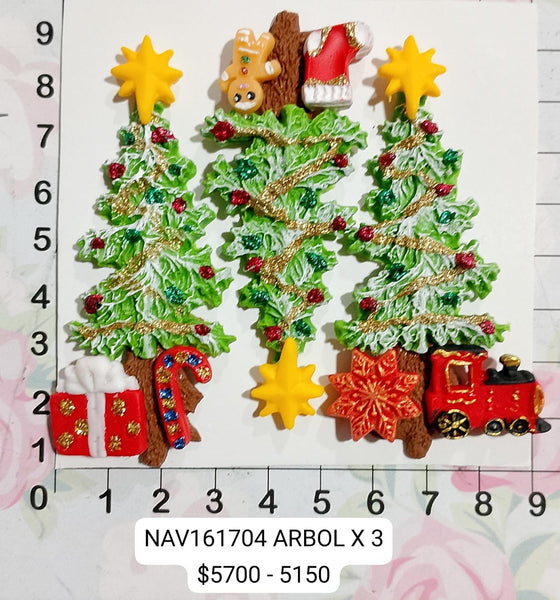 REF: NAV161704 NAV. APLIQUE ARBOL/REGALO/JENGIBRE/TREN  *3