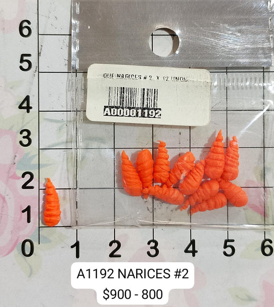 REF: A00001192  APLIQUE NARICES  # 2  X 12  UNIDADES  1.5 X 0.3 CM DE ANCHO