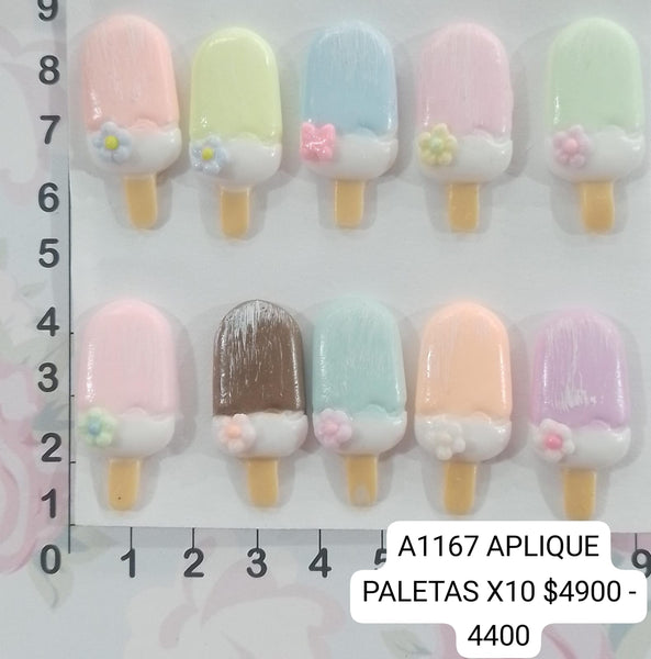 REF: A00001167 APLIQUE PALETAS X 10 R.