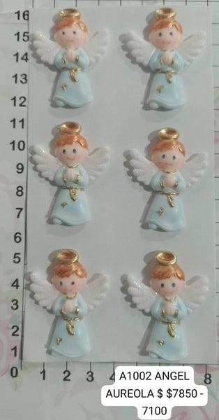 REF: A00001002 APLIQUE ANGEL NIÑO AUREOLA * 6 UNIDADES 4.5 ALTO 3.5 ANCHO *SM*