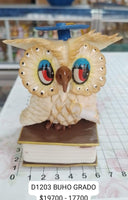 REF: D00001203 DEC. BUHO LIBRO BIRRETE 10 ALTO * 7 ANCHO * 8 FONDO