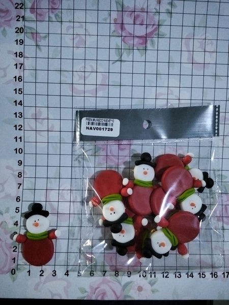 REF: NAV001729 NAV. PRENDEDOR MUÑECO NIEVE * 10 UNDS.  *LLF*