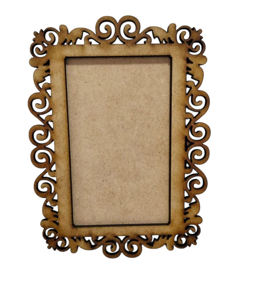 REF: 801000540 LASER MARCO ARABESCOS RECTANGULAR TABLA 14.2 ALTO * 10.3 CMS ANCHO