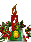 REF: 110300558 P.PINTADO LASER LASER VELA  ARBOL NAVIDEÑO CON BASE 19*8 CMS (300101059)