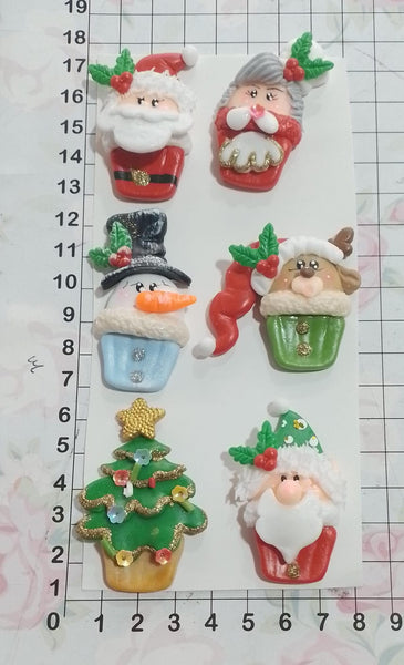 REF: NAV001745 NAV. APLIQUE CUP CAKE NAVIDEÑO STDO *6 UND