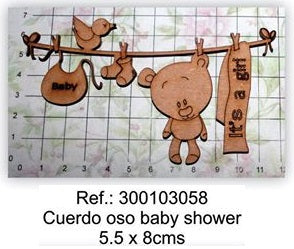 REF: 300103058 Cuerda oso baby shower