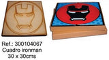 REF: 300104067 LASER CUADRO 30 X 30 CMS IRON MAN