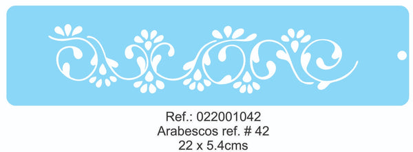 REF: 022001042 STENCIL ARABESCOS FLOR #42