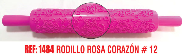REF:  000001484 RODILLO ROSA CORAZON # 12