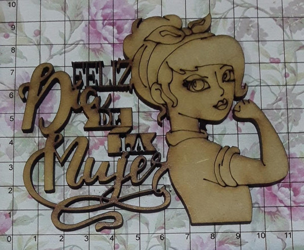 REF: 801000022 FELIZ DIA DE LA MUJER NIÑA 10 X 8 CM