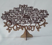 REF: 801000087 ARBOL PADRE NUESTRO HOJAS 18 X 24.5 CM