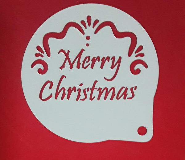 REF: 022002102 STENCIL 10 CMS # 102 BOLA MERRY CHRISTMAS