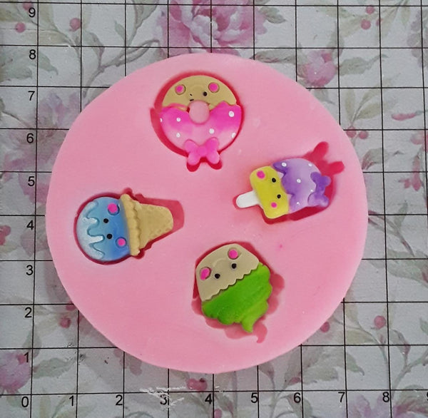 REF: 70000F225 MOLDE SILICONA CON FIGURA DONA / CUP CAKE/HELADO  * 4