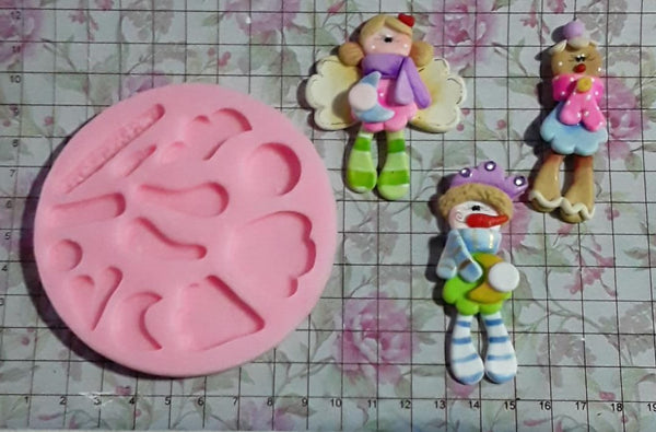 REF: 70000F182 MOLDE SILICONA CON FIGURA NIEVE NIÑA JENGIBRE