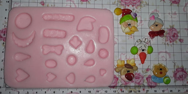 REF: 70000F233 MOLDE SILICONA MINIATURAS NAVIDEÑAS NV-68