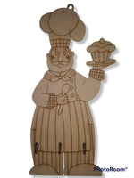 REF: 801000189 LASER PERCHERO * 3 COCINERO CUP CAKE 30*13.5 CMS