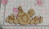 REF: 801000230 LASER APLIQUE GALLINA POLLITOS HUEVOS 5 *9.5