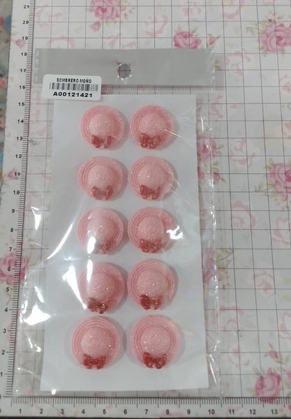 REF: A00121421 APLIQUE SOMBRERO MOÑO *10 MG