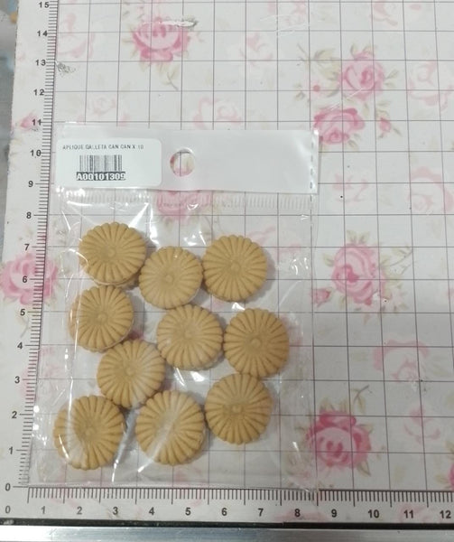 REF: A00101309 APLIQUE GALLETA CAN CAN X 10