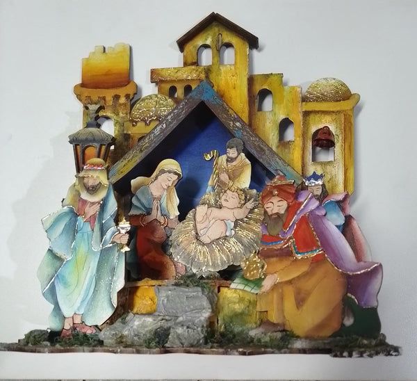 REF: 300113112 LASER PESEBRE FAROL REYES MAGOS 31*23*16 CMS (PROYECTO)