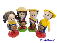 REF: V00001682 FIGURAS TRICOLOR NIÑO Y NIÑA 9 CMS X 3 ANCHO