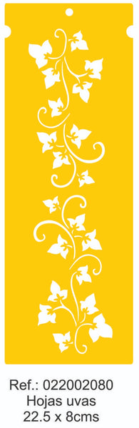 REF: 022002080 STENCIL HOJAS UVAS # 80