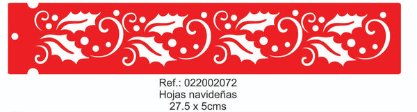 REF: 022002072 STENCIL HOJAS NAVIDEÑAS #72