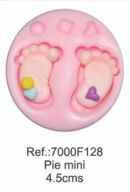 REF: 70000F128 MOLDE SILICONA CON FIGURA PIES MINI